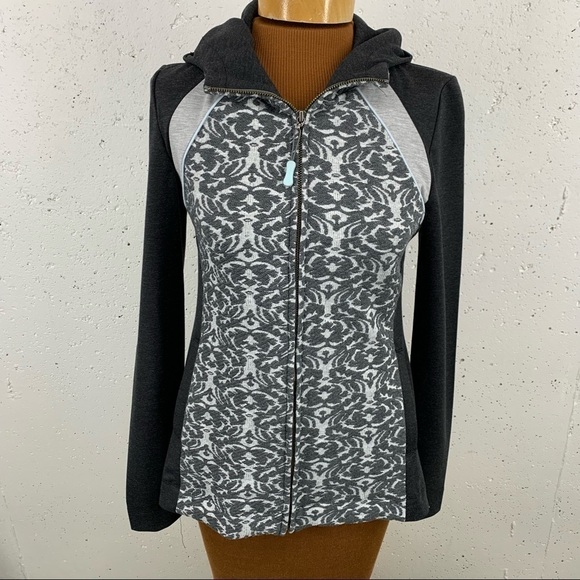 Anthropologie Pure + Good Size XS Gray Zip Up Hoodie Sweatshirt Jacket - Picture 2 of 11